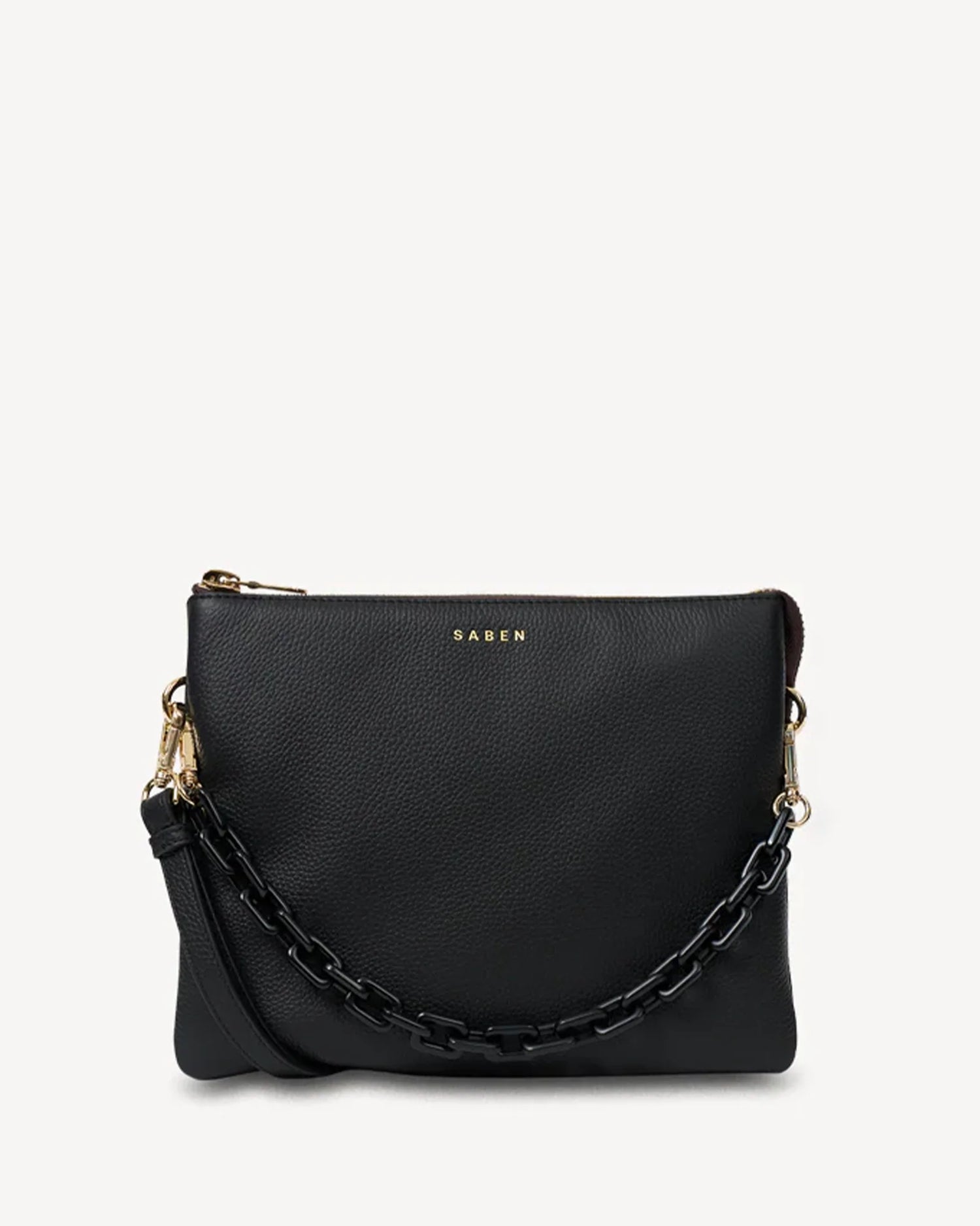 Saben Matilda Crossbody - Black + Tonal Chain