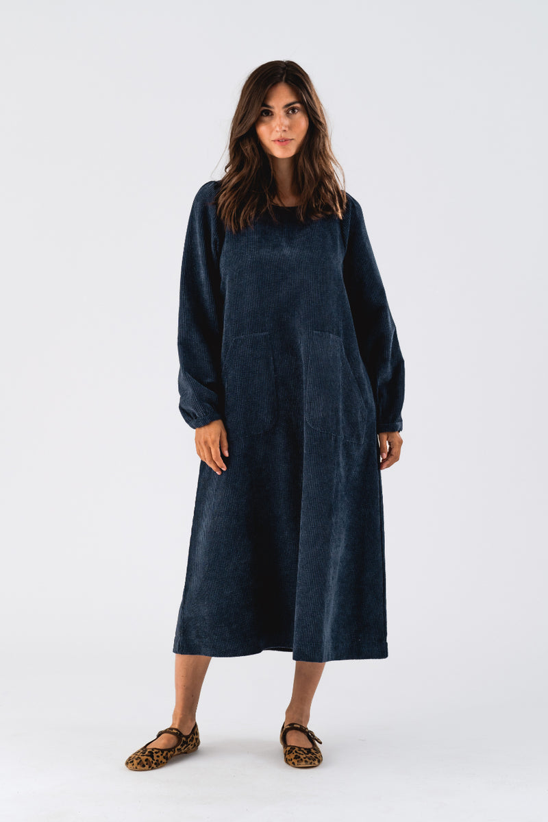 Lollys Laundry Lucas Midi Dress - Dark Blue