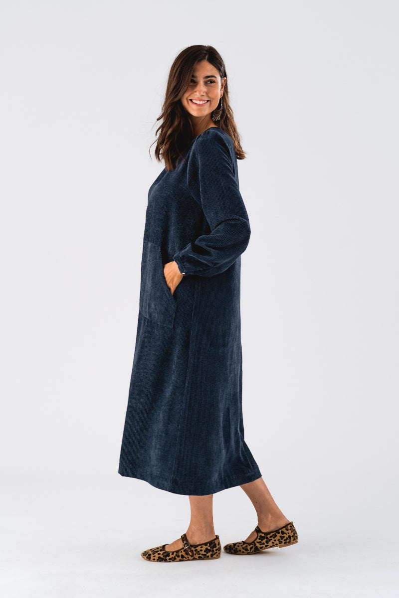 Lollys Laundry Lucas Midi Dress - Dark Blue