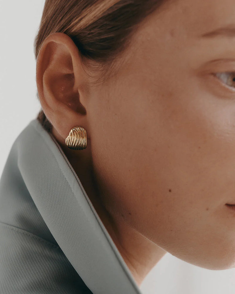 Kirstin Ash Rise Oversized Studs 18k Gold