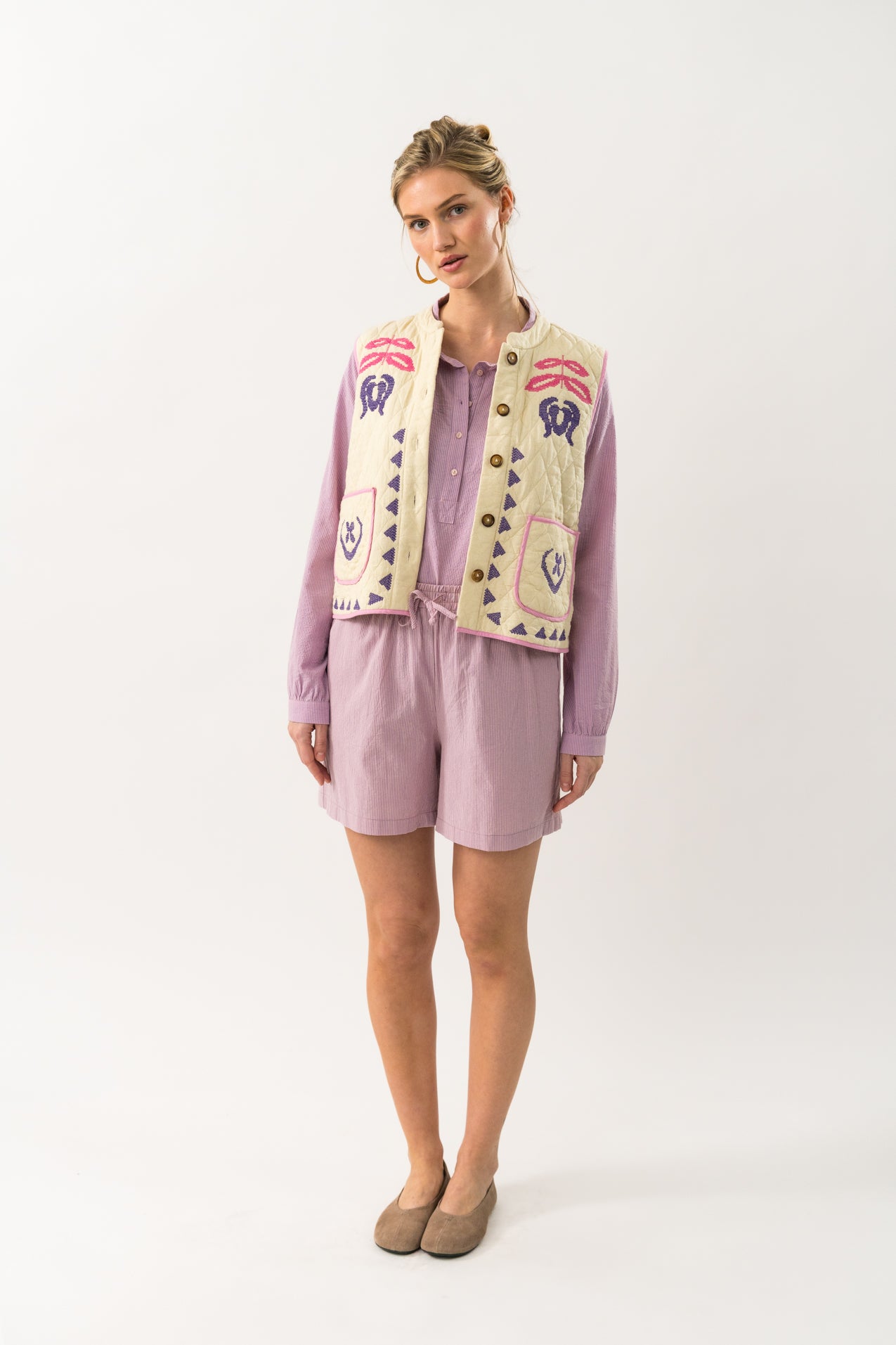 Lolly Laundry Cairo Vest - Creme