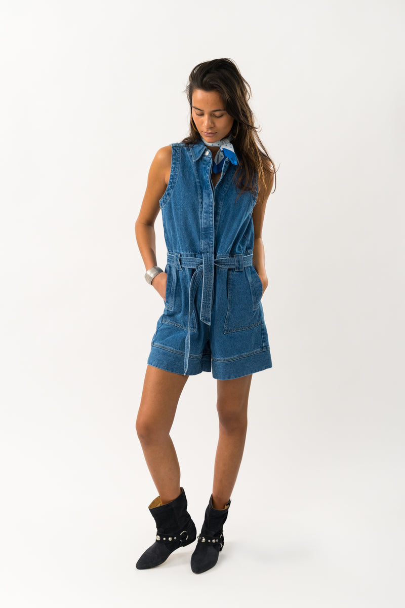Lollys Laundry Cora Jumpsuit - Denim Blue
