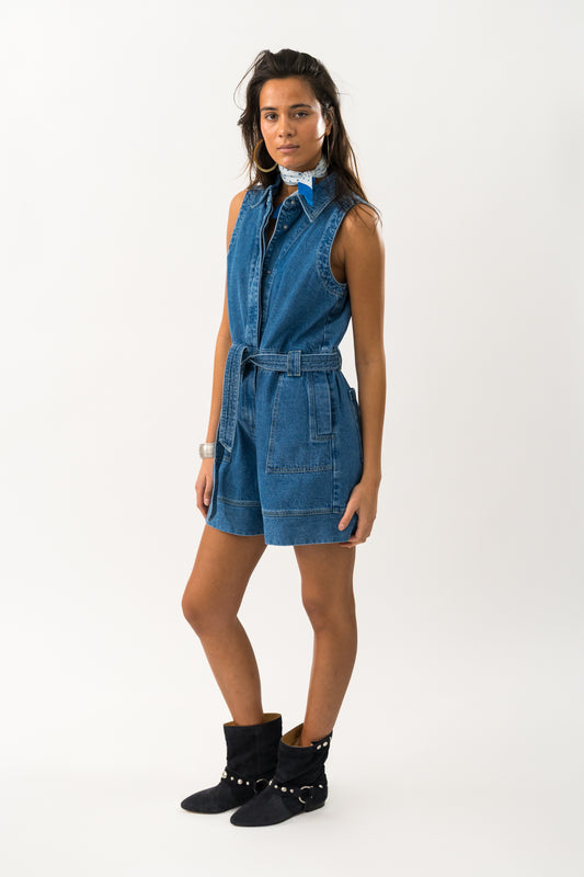 Lollys Laundry Cora Jumpsuit - Denim Blue