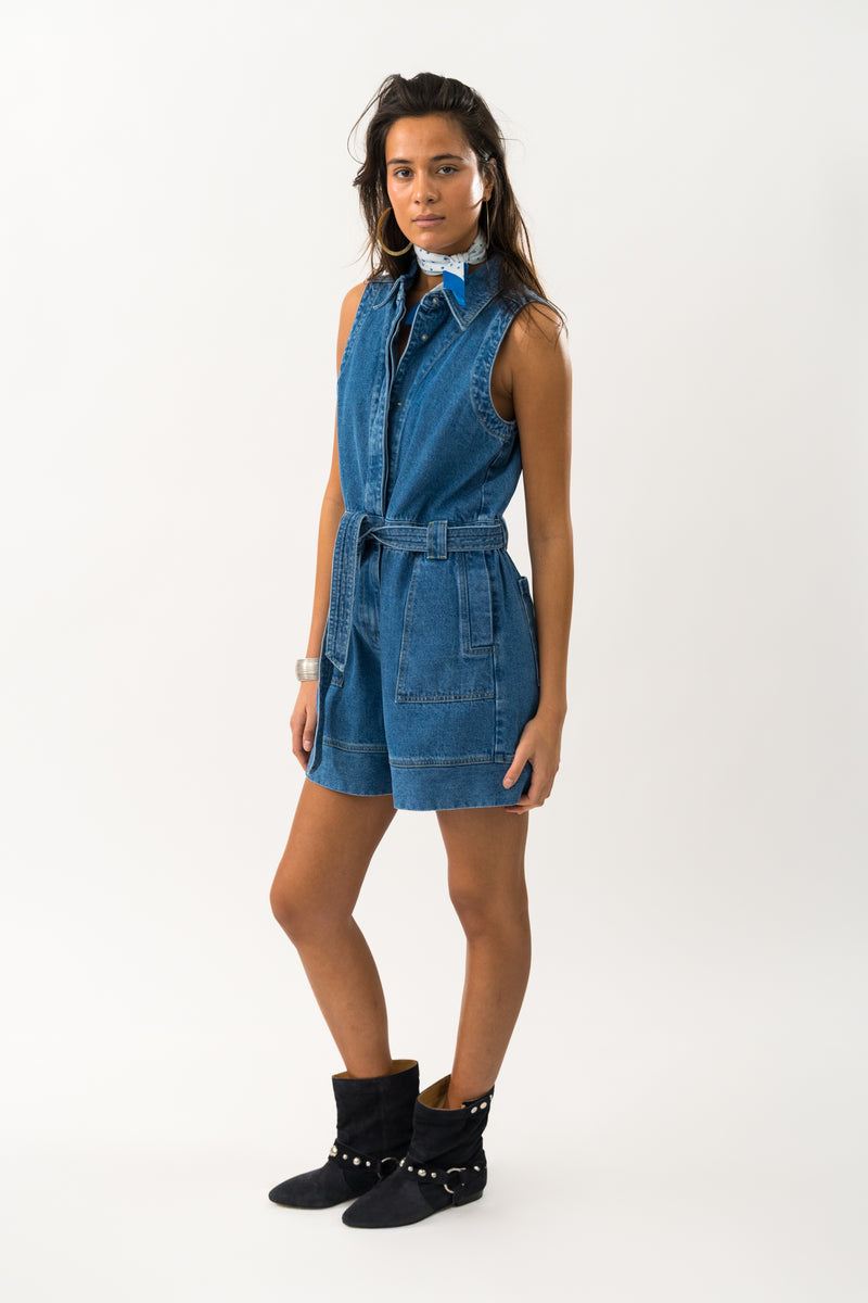 Lollys Laundry Cora Jumpsuit - Denim Blue