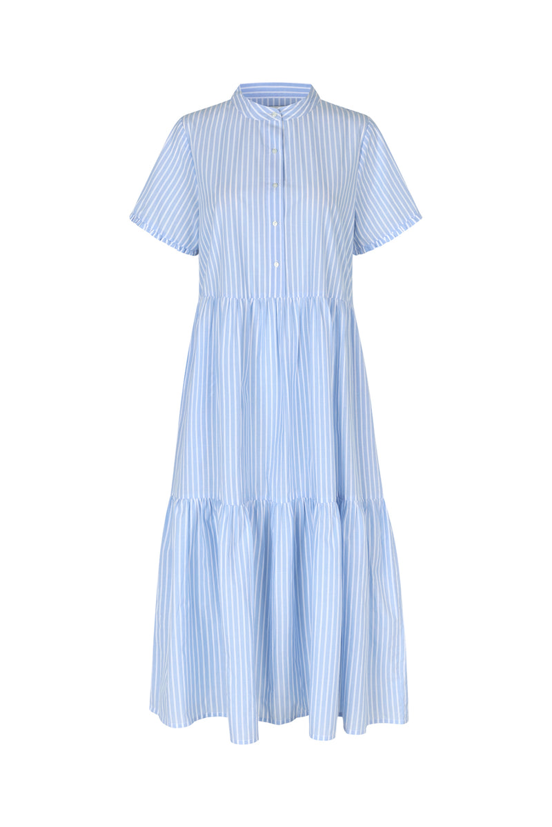 Lollys Laundry Fie Midi Dress - Light Blue Stripe