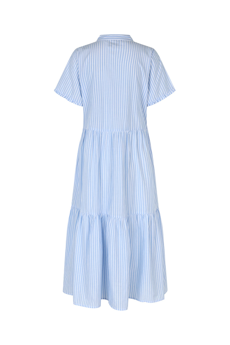 Lollys Laundry Fie Midi Dress - Light Blue Stripe