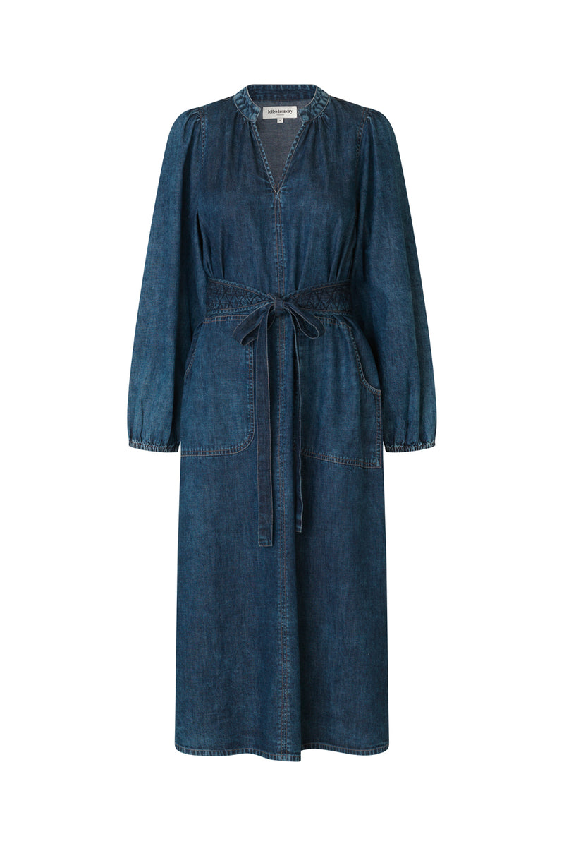 Lollys laundry Paris Midi Dress - Blue