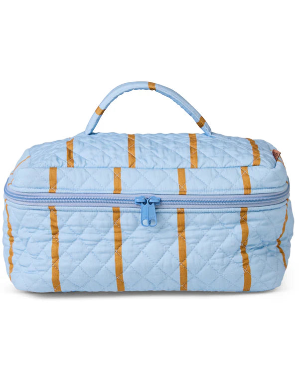 Kip & Co Como Stripe Quilted Cotton Toiletry Case