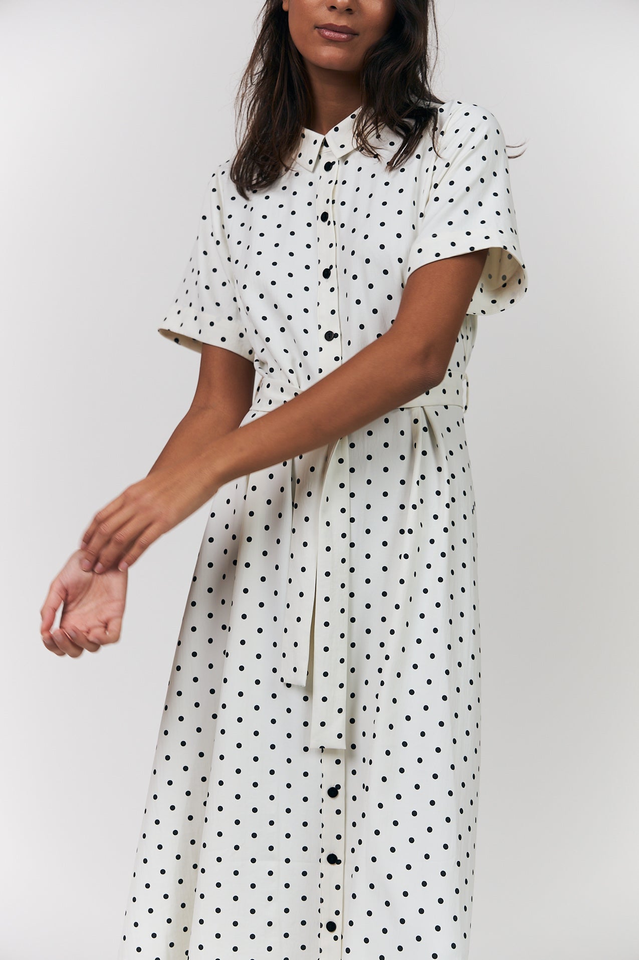 Lollys Laundry Blake Midi Dress Dot Print