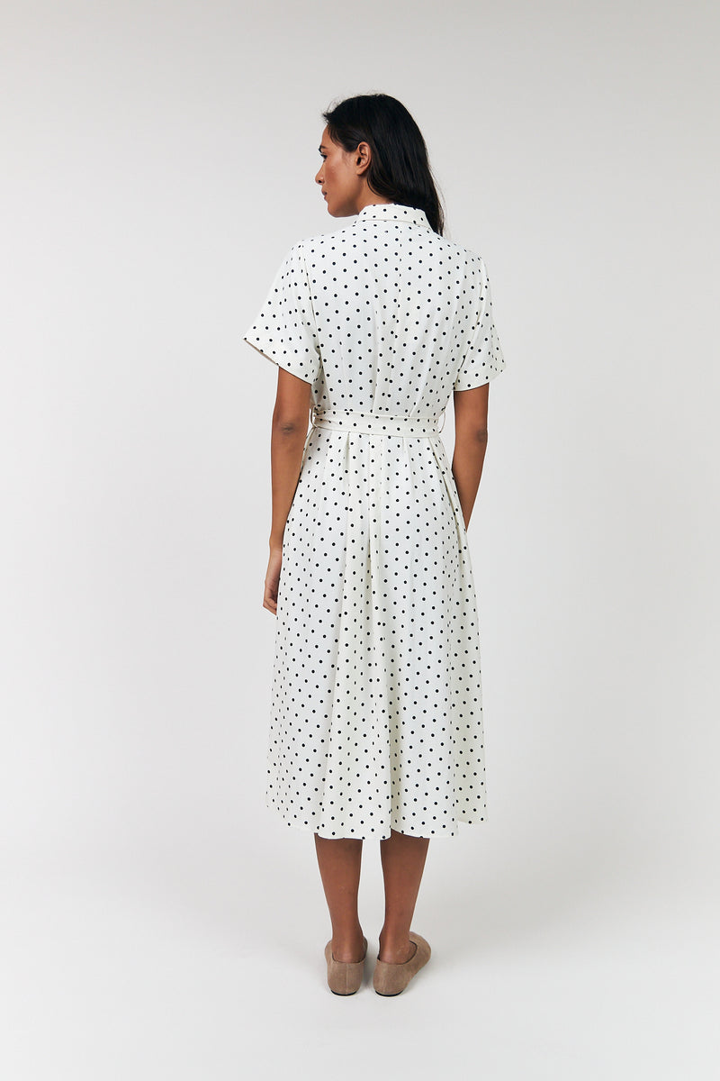 Lollys Laundry Blake Midi Dress Dot Print