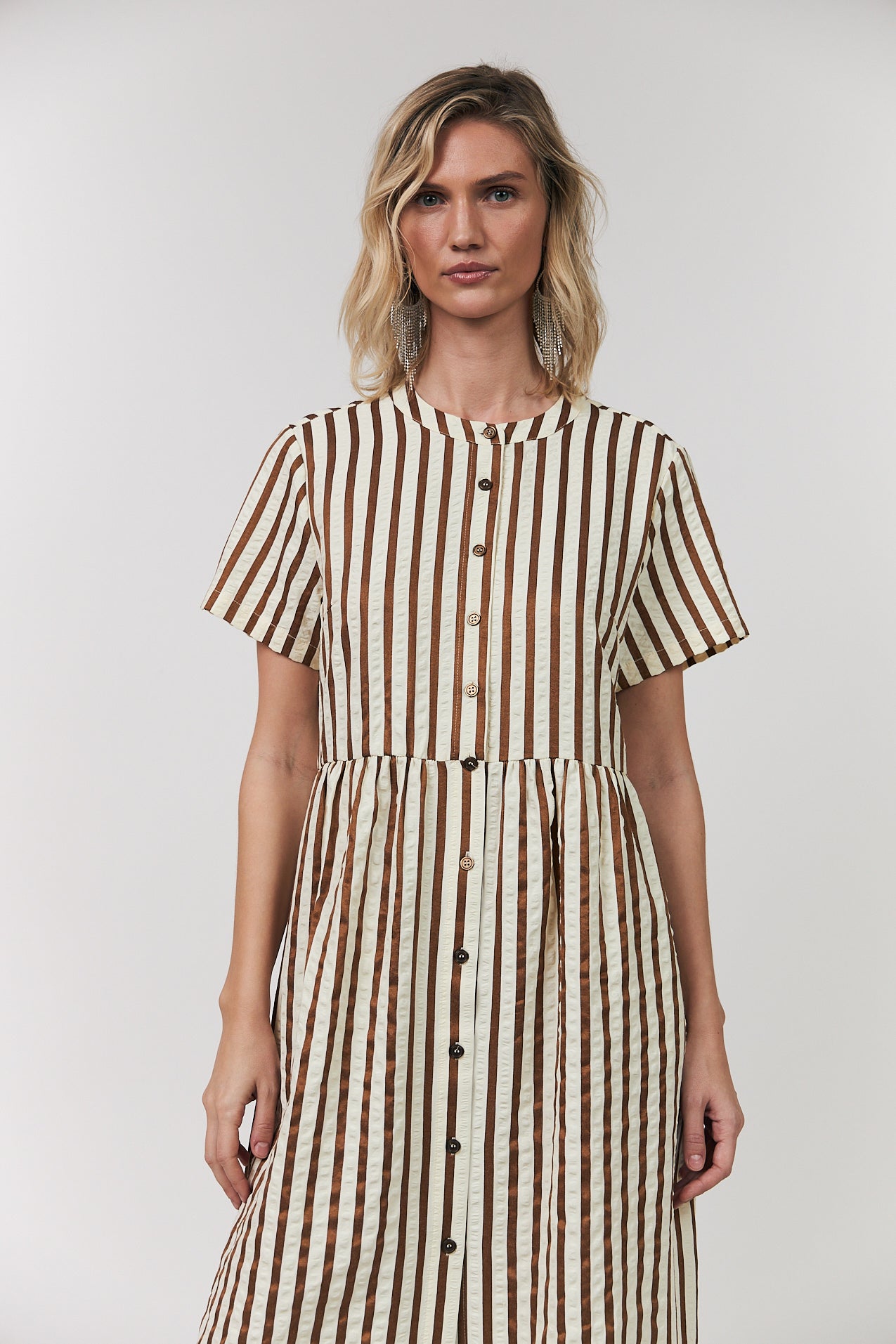 Lollys Laundry Aliya Dress Dark Mokka