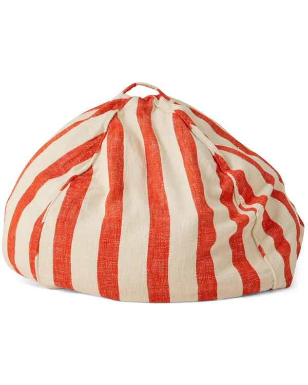 Kip & Co Roma Red Stripe Woven Beanbag