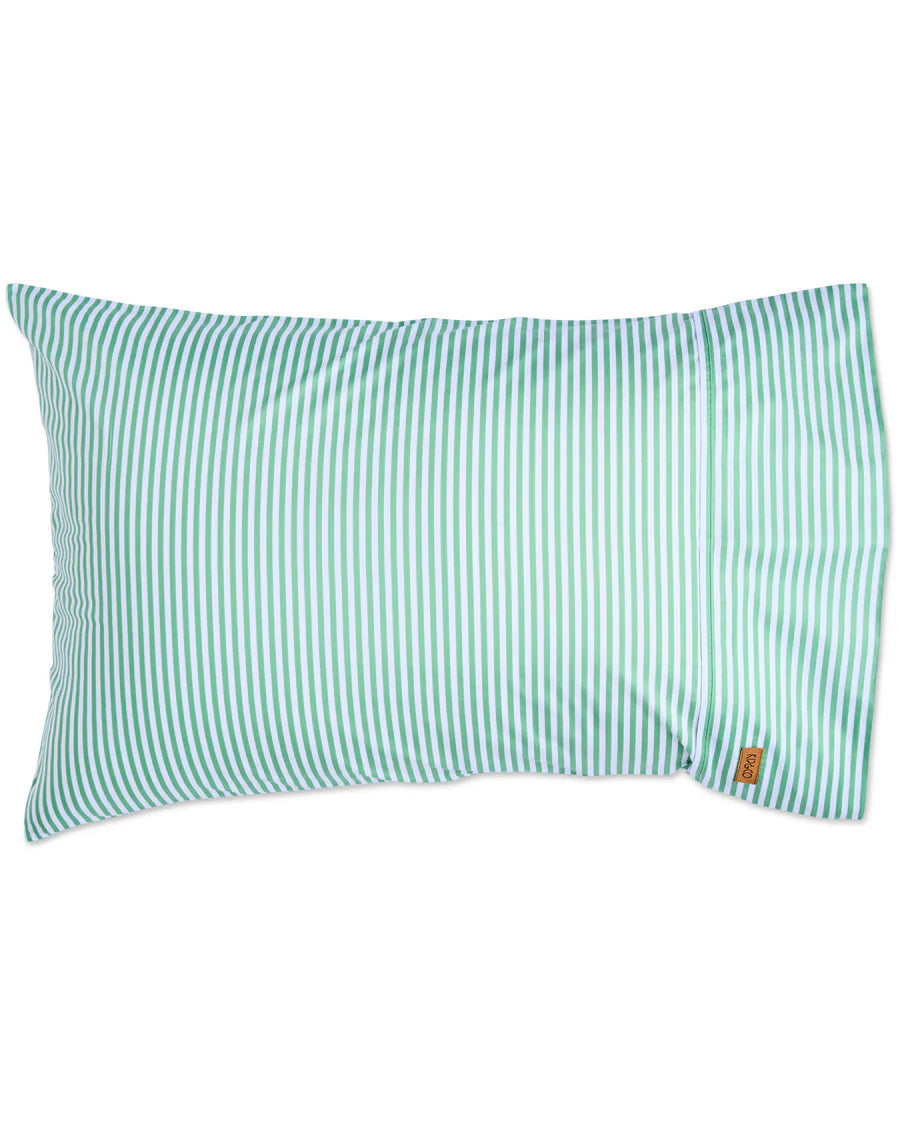 Kip & Co Tarragon Stripe Organic Cotton Pillowcases Set