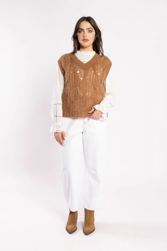 Drama The Label Fliss Vest - Chestnut