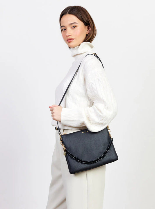 Saben Matilda Crossbody - Black + Tonal Chain