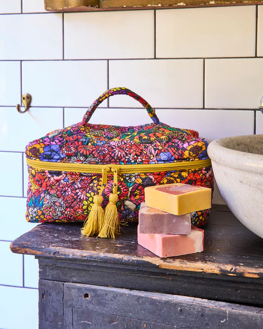 Kip & Co Margaret Preston Paradise Quilted Cotton Toiletry Case