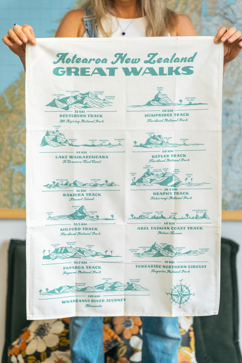 Love Thy Land Great Walks Tea Towel