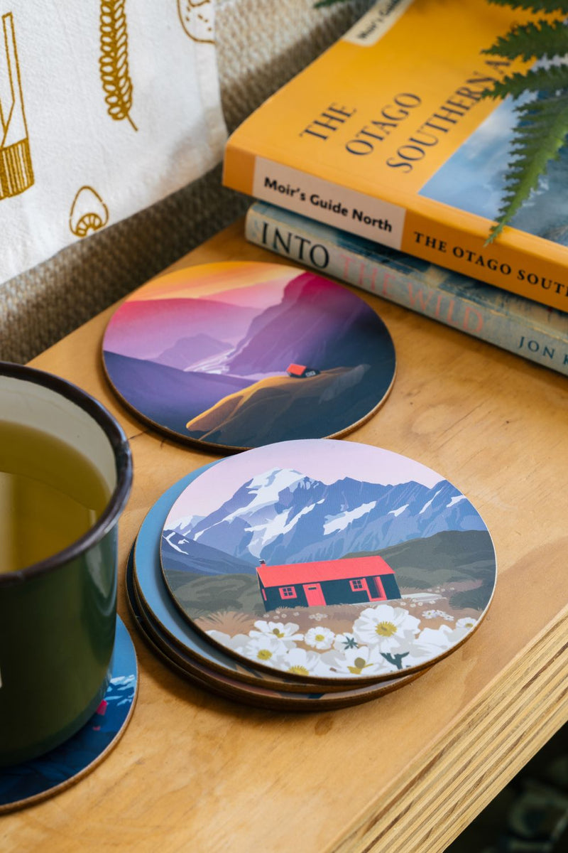 Love Thy Land Backcountry Huts Coasters