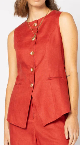 Drama The Label Brooklyn Bood Orange Vest