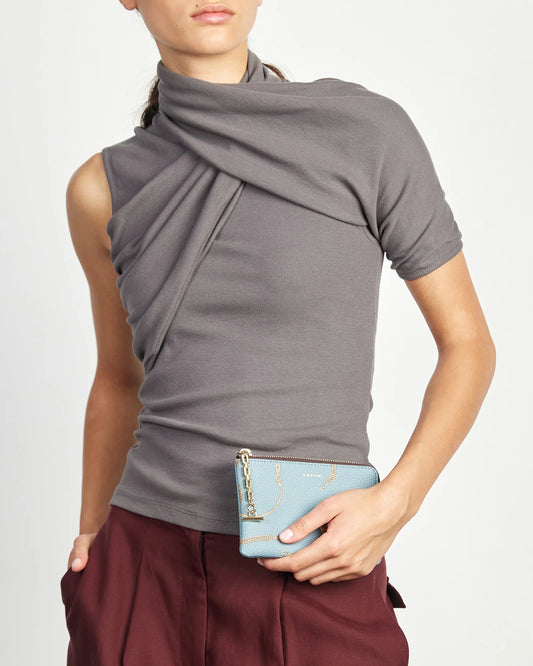 Saben Poppy Pouch - Duck Egg Chain Print