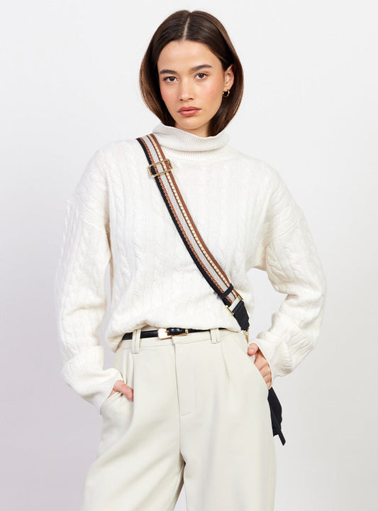 Saben Feature Strap Webbing Multi Tan