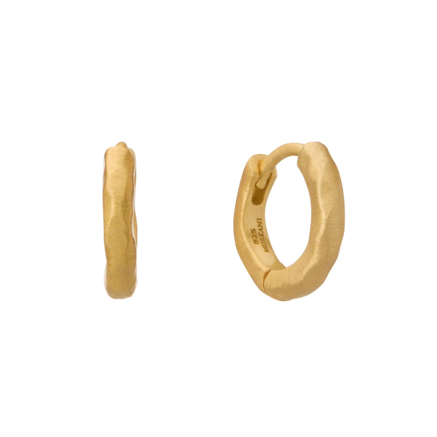 Murkani Matt Huggies in 18kt Yellow Gold Plate