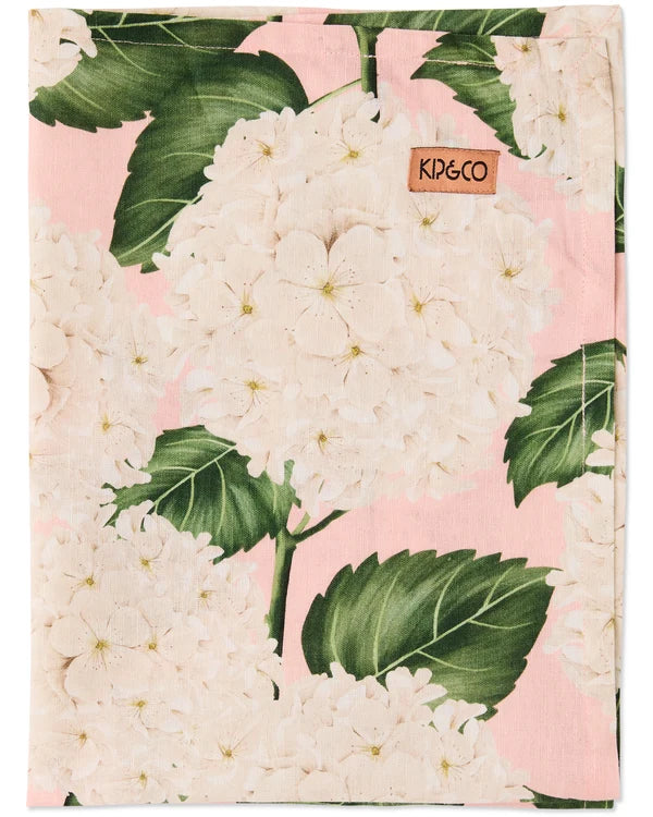 Kip & Co Hydrangea Pink Tea Towel