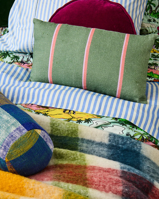 Kip & Co Wakame Crush Stripe Upholstery Rectangle Lounge Cushion