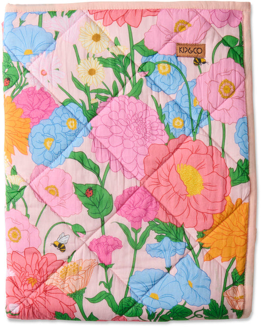 Kip & Co Follow The Sun Organic Cotton Quilted Cot Bedspread