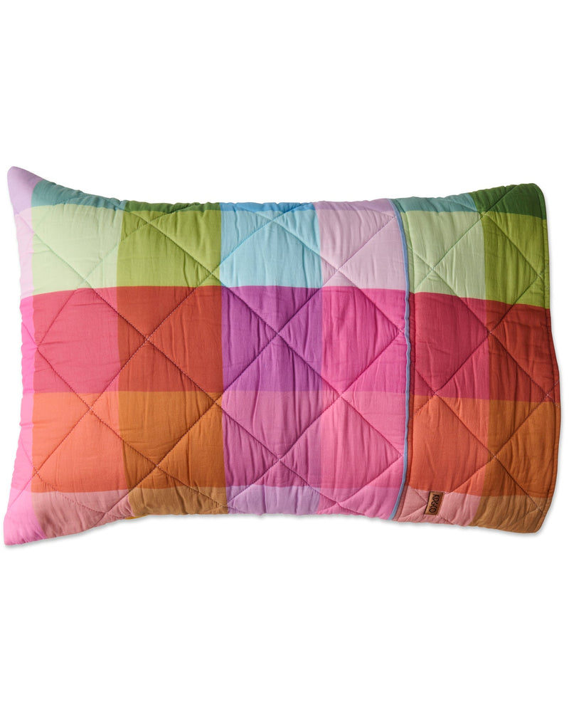 Kip & Co Ponza Tartan Organic Cotton Quilted Pillow Slips