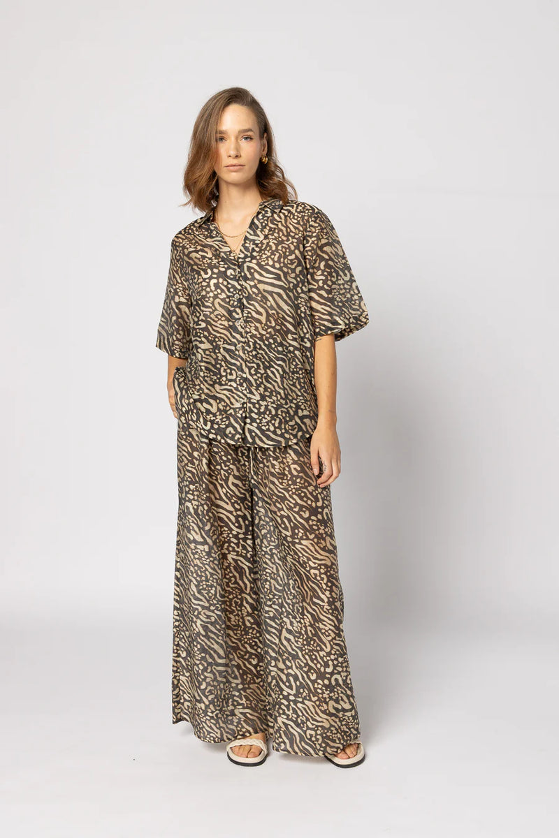 Drama The Label Piza Shirt - Zebra Print