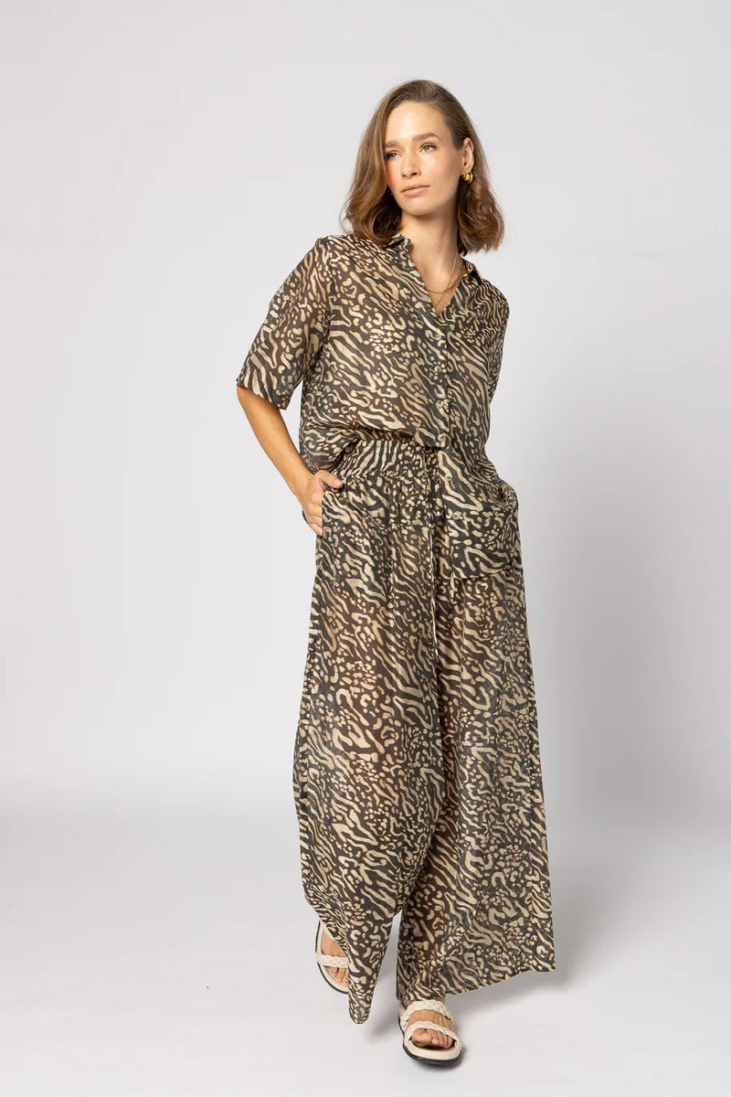 Drama The Label Piza Shirt - Zebra Print