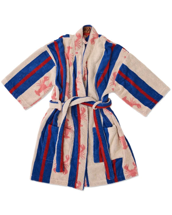 Kip & Co Lobster Fan Club Terry Mini Bath Robe S/M