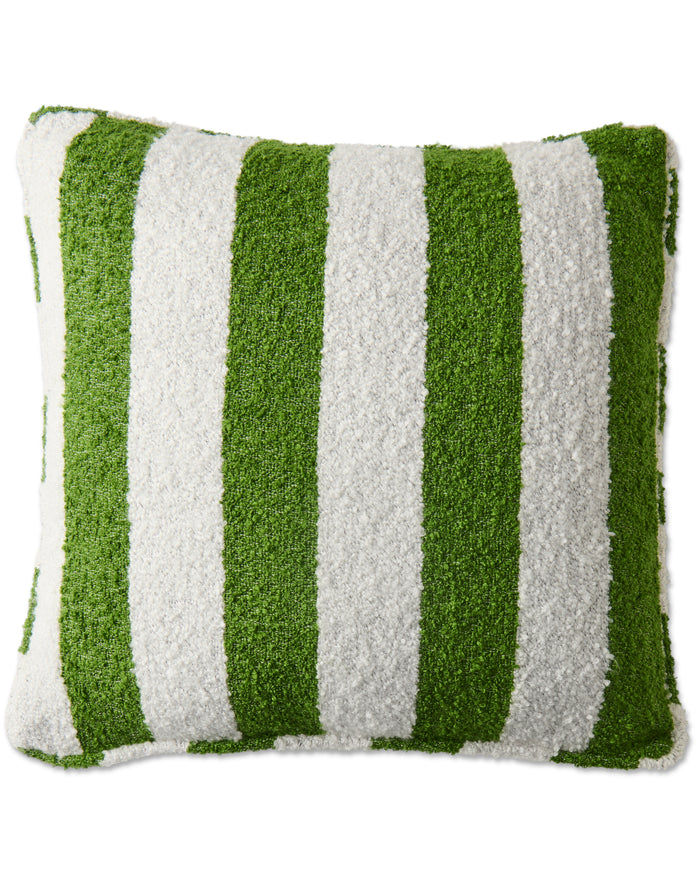 Kip & Co Moss Stripe Boucle Square Cushion