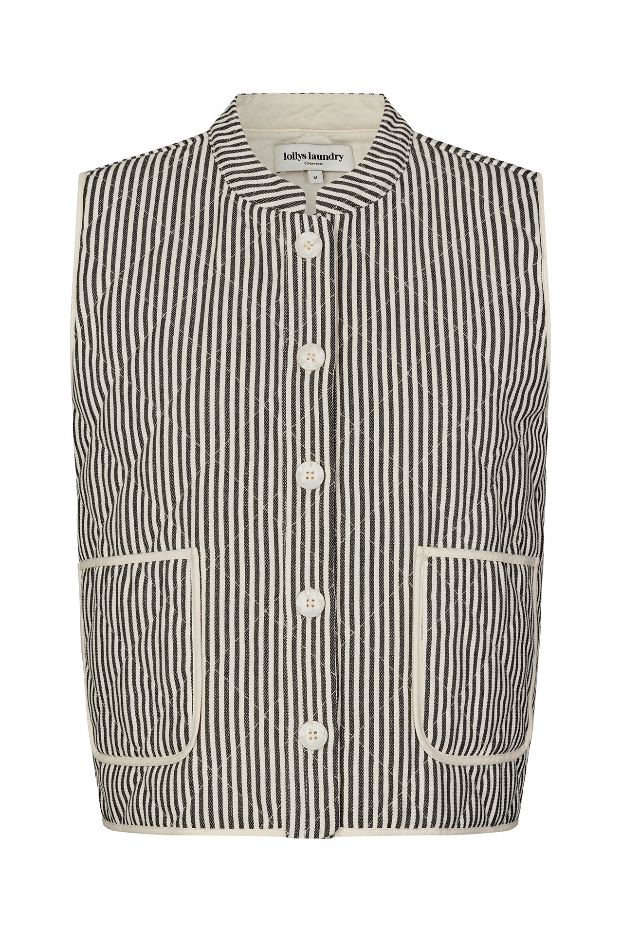 Lollys Laundry Cairo Quilted Jacket -Stripe Black