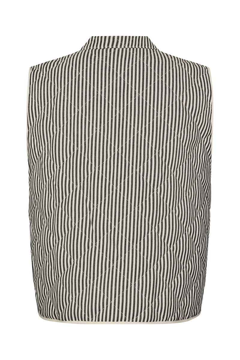 Lollys Laundry Cairo Quilted Jacket -Stripe Black