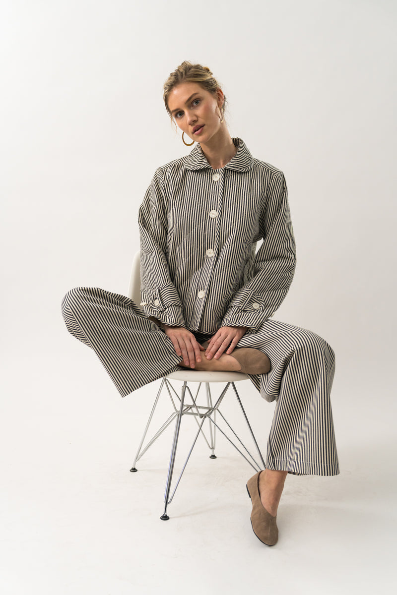 Lollys Laundry Viola Jacket -Stripe Black