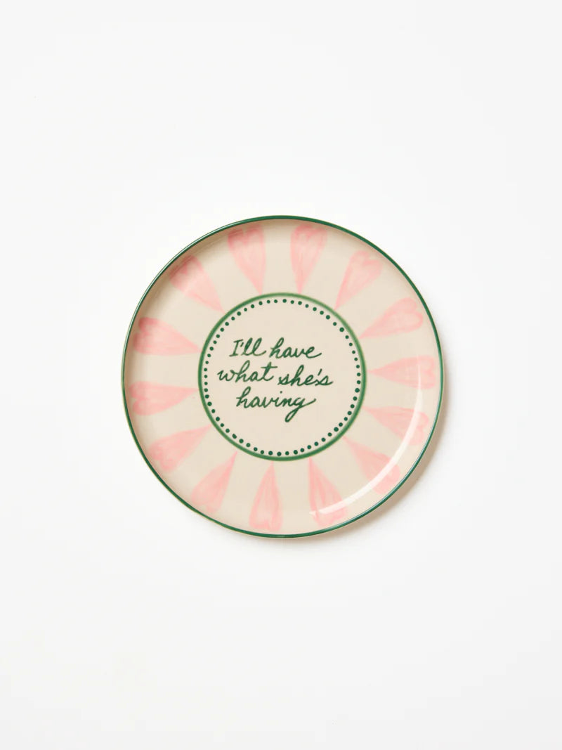 Jones & Co Love Notes Plate What She's Having