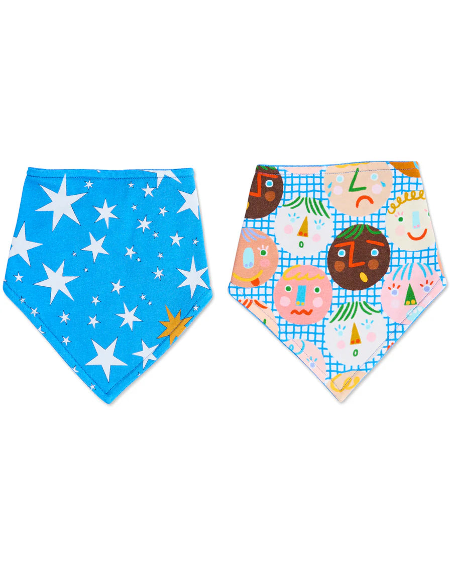 Kip & Co Happy Stars Organic Cotton Dribble Bib Set