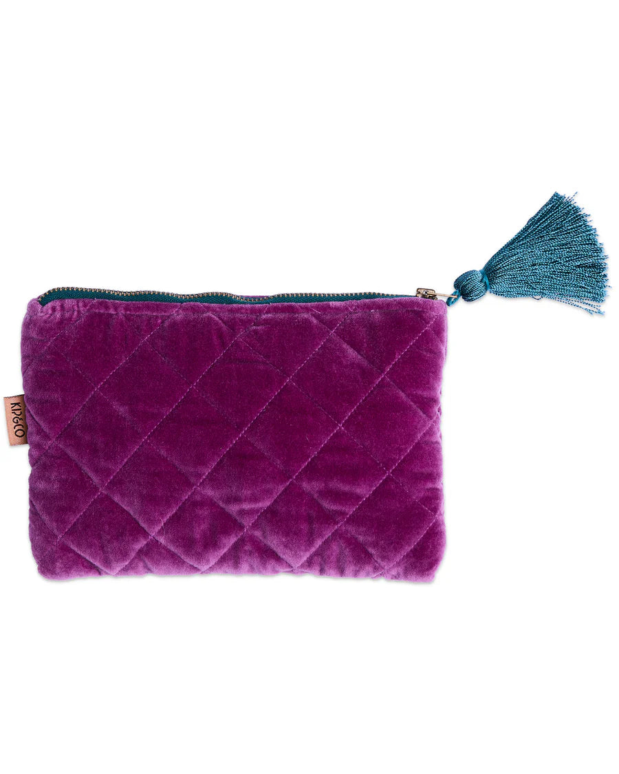 Kip & Co Wild Grape Velvet Cosmetics Purse