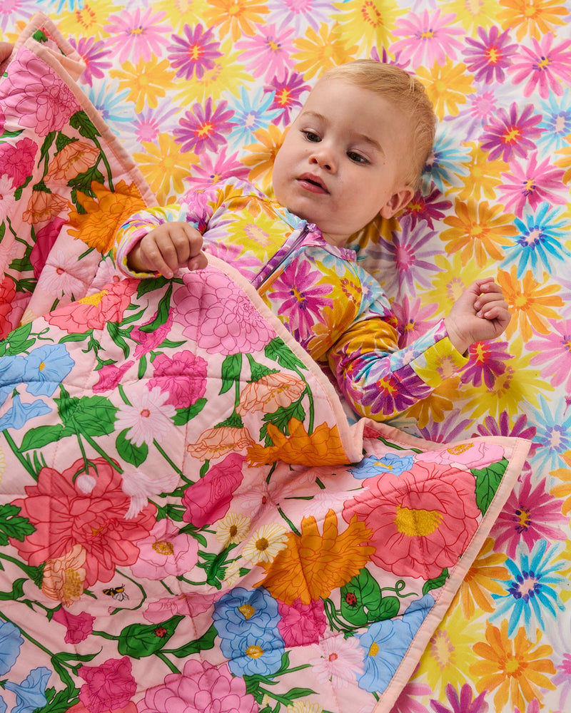 Kip & Co Follow The Sun Organic Cotton Quilted Cot Bedspread