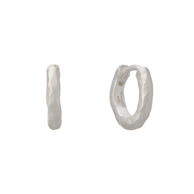 Murkani Matt Huggies in Sterling Silver