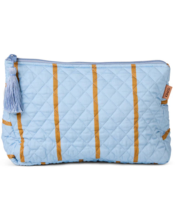 Kip & Co Como Stripe Quilted Cotton Toiletry Purse