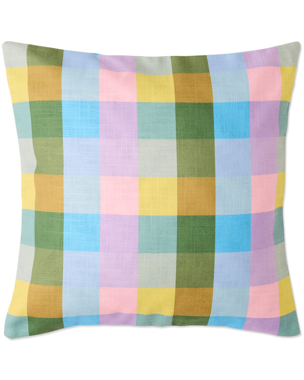 Kip & Co Sorbet Tartan Outdoor Cushion 65x65