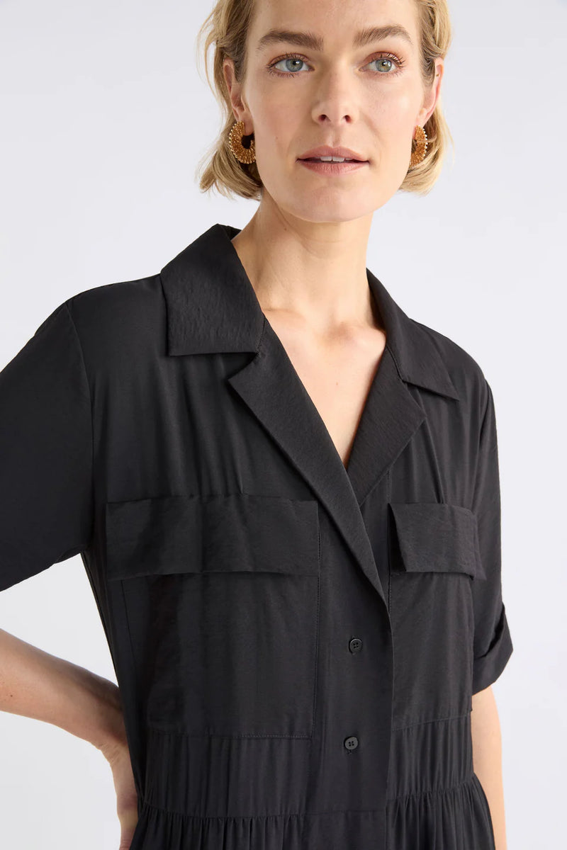 Elk Eine Shirt Dress - Black