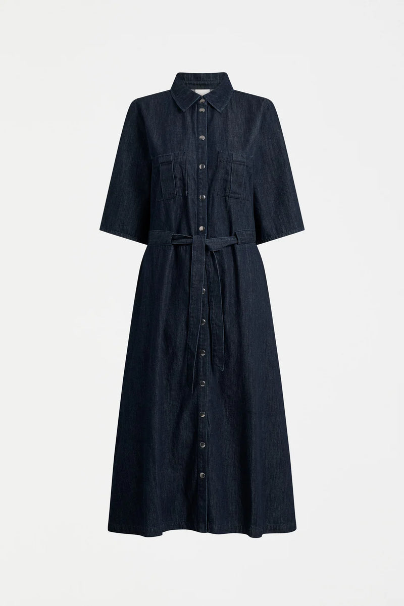 Elk Valor Shirt Dress Blue Denim