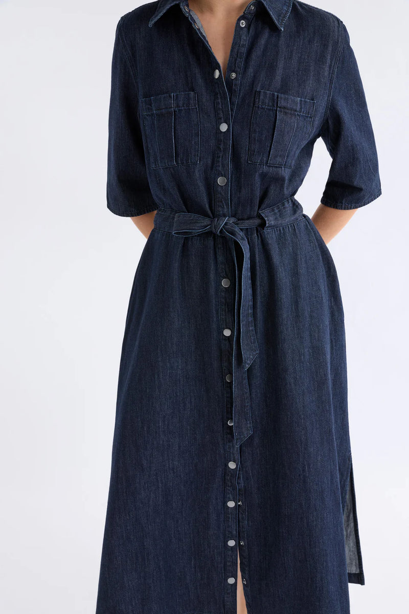 Elk Valor Shirt Dress Blue Denim