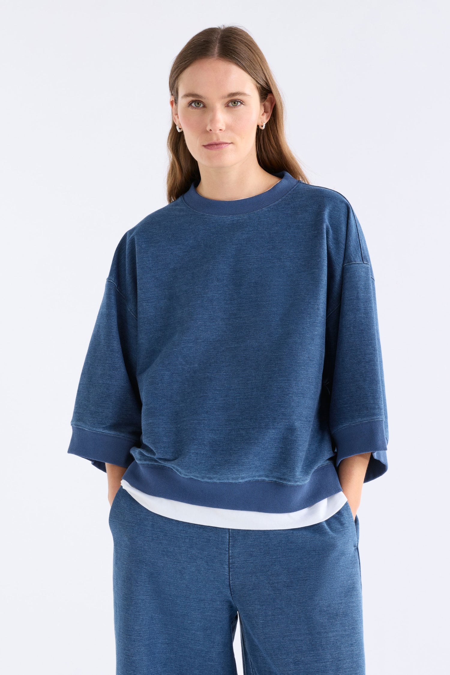 Elk Enfeld Tee Mid Blue Wash