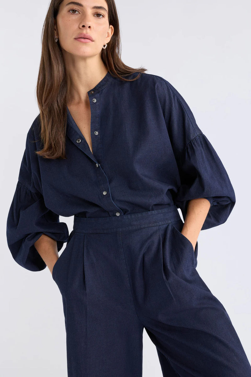 Elk Albez Shirt Dark Blue Denim