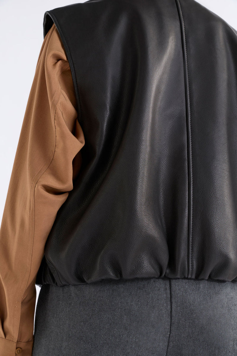 Elk Striind Vest Black Leather